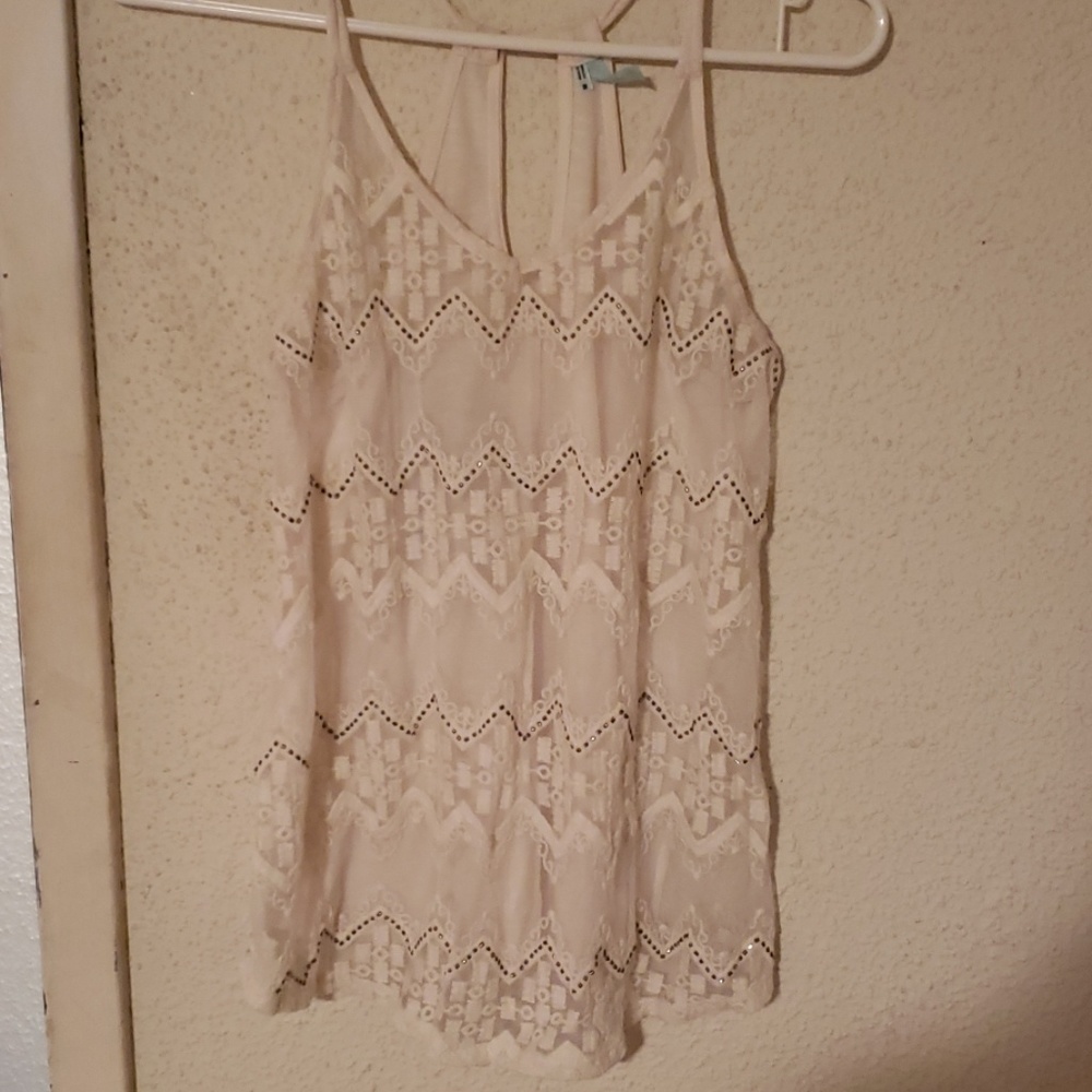 Fancy White Tank Top